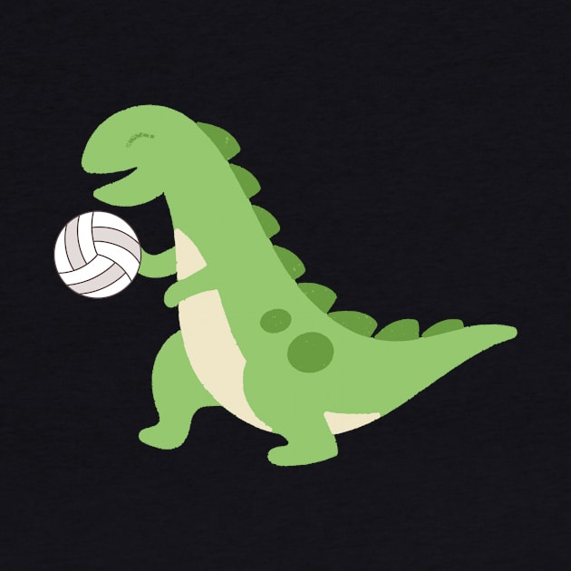 Dino volleyball by AmyNMann